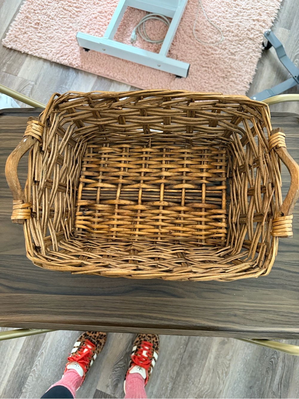 Brown basket with handles